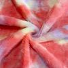 Elástico de Cabelo de Coelho Tie-Dye Gradiente Colorido Imitação de Pelo de Coelho Cor Arco-Íris PVC Veludo Brinquedo Presente Pelúcia Tecido Colorido