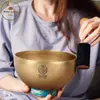 Tigela Cantante Kasa Nepalesa Pura Feita à Mão Lua Cheia, Terapia Sonora Buda, Tigela de Cobre Vintage para Yoga Meditação, Tigela Sonora, Ornamento Sinos de Cobre