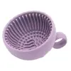 Limpiador de Brochas de Maquillaje de Silicona Más Vendido Transfronterizo, Herramienta de Belleza de Aspecto Elegante, Artefacto Limpiador de Esponja de Maquillaje con Cojín de Aire, Tazón Exfoliante