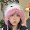 Gorro de invierno cálido con forro polar, bonito y dulce gorro Lei Feng, divertido gorro de punto con orejeras para estudiantes más jóvenes.