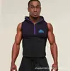 Colete Masculino Temu Transfronteiriço com Capuz, Calça Legging com Zíper Parcial, Secagem Rápida, Respirável, Elástica, Colete Esportivo Fitness