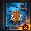 Adesivos Eletrostáticos para Vidro sem Cola para Halloween para Janelas de Casa, Vitrines de Lojas e Fachadas, Decalques Decorativos para Janelas sem Resíduos
