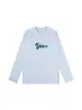 Camiseta de Manga Larga Estampada para Mujer 2025 Nuevo Otoño e Invierno Marca de Tendencia Retro Americana Cuello Redondo Holgada Casual Top Camiseta Básica