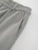 Calça esportiva casual roxa de cintura alta e perna larga para mulheres, novo estilo outono/inverno 2026, solta, emagrecedora, com caimento, comprimento no chão