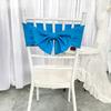 Amazon Transfronterizo Grueso Color Sólido Poliéster Elástico Lazo Hotel Boda Silla de Boda Respaldo Correas Decorativas Al por Mayor