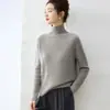 Baicai Rong Seamless 100% Cachemira Otoño/Invierno Nuevo Cuello Alto para Mujer Ajustado Cálido Tejido Suéter Capa Base