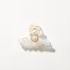 Presilha de Cabelo Pequena Modelo Novo Transfronteiriço 4cm, Presilha de Cabelo Elegante Pequena Estilo Chanel para Mulheres, Mini Presilha de Cabelo Estilo Ins, Mini Presilha de Garra Acessório de Cabelo