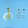 Prata Esterlina S925 Acessórios DIY Fivela de Segurança Fivela Especial Cabeça de Fivela com Pingente Incrustada com Jade Material da Fivela com Pingente de Jade