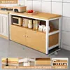 Cozinha rack multifuncional armário chão mesa de corte bancada multicamadas armário de armazenamento para micro-ondas armário lateral estreito