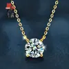 Collar Pequeño de Cubo de Azúcar de Acero Inoxidable 316 Acero de Titanio Cadena de Clavícula de Chispa Micro Brillante Minimalista de Lujo Ligero Colgante Único de Circonita de Cuatro Garras