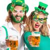 Nuevas gafas de trébol para el festival irlandés, decoración para fiesta de San Patricio, sombrero de hierba de la suerte verde, marco para gafas