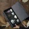 Juego de Té Dentado Cultural y Creativo de la Ciudad Prohibida, Patrimonio Oriental Intangible de los Cinco Hornos Famosos, un Regalo de Alta Gama para Ancianos, Maestros y Padres en sus Cumpleaños