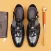 [vip para] sandálias romanas retrô masculinas de verão, couro bovino de primeira camada, sapatos casuais de negócios, sandálias externas