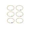 Pulsera Estilo Bohemio Europeo y Americano Ojo de Diablo con Perlas de Oro de 14K Set de Pulseras Multicapa Joyería para Mujer