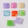 20mm Corea del Sur mismo color caramelo pieza cuadrada floreciente diy accesorios de resina aretes horquilla material para funda de teléfono femenino venta al por mayor