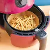 Papel Especial para Air Fryer, Papel Absorvente de Óleo, Papel de Silicone para Assar e Grelhar Alimentos Domésticos, Prato de Papel Redondo