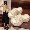 Chinelos de Plataforma Grossa com Aumento de Altura de 7cm, Feitos Sob Medida de Fábrica para Mulheres, Estilo Influenciador da Internet, Chinelos de Durian para Uso Externo no Verão com Sensação de Pisar nas Nuvens