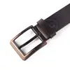 Cinturón para Hombre con Hebilla de Pin de Cuero Sintético Transfronterizo para Negocios y Viajes Diarios, Cinturón de Cuero para Hombre con Hebilla Cuadrada de Aleación Vintage, Venta al por Mayor desde Jinhua