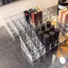 Caja de almacenamiento para labiales, organizador de escritorio a prueba de polvo para cosméticos, esmalte de uñas, caja transparente para labiales, estante de alta gama para brillos de labios y labiales
