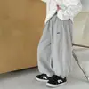 Ropa para Niños Tongku Colección Otoño 2026 Pantalones Casuales Versátiles con Bordado de Letras Estilo Coreano de Corte Holgado Pantalones de Chándal para Niños