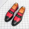 Zapatos de Cuero Brogue Tallados para Hombre, Estilo Coreano, Adecuados para el Trabajo, Boda, con Aumento Oculto de Altura, Formal de Negocios, Bloqueo de Color, Zapatos Casuales para Traje para Hombre
