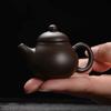 Mini Olla de Arena Púrpura Creativa Tamaño pequeño Bolsillo Punta de Dedo Olla Tamaño pequeño Juego de Té Adornos Mascota de Té Juego de Té Kung Fu
