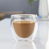 Ovo de camada dupla tipo borossilicato copo de café de vidro de escritório perfumado xícara de chá de vidro transparente doméstico copo de suco