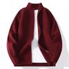 2025 Comercio Exterior Transfronterizo Otoño e Invierno Nueva Moda Suéter Casual Cárdigan Ropa de Punto para Hombre Color Sólido Cuello Alto Chaqueta Abrigo