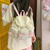 Mochila Mini Feminina Estudante Xadrez Laço Fofo Pequena Fresca Simples Versátil Mochila Floresta Pequena