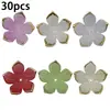 Acessórios para Grampo de Cabelo Criativos DIY com Contas de Acrílico Perfurado Cor Degradê Flor de Cerejeira Estampada em Ouro Flor de Cinco Pétalas