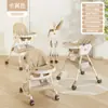 Cadeira de Alimentação Multifuncional para Bebês, Cadeira Reclinável de Comer Dupla Camada para Casa, Cadeira de Mesa Ajustável para Crianças, Cadeira de Balanço Alta