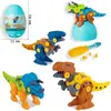 Desmontagem e Montagem de Ovos de Dinossauro Brinquedos DIY Educacionais para Crianças Ovos Divertidos de Montagem Gashapon Barraca de Feira Noturna Brinquedos Barraca de Atacado