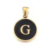 Collar con colgante de acero de titanio DIY de 26 letras inglesas de venta caliente, cadena redonda para clavícula para mujer, accesorios de joyería de acero inoxidable al por mayor