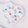 Simples Colorido Fofo Cerâmica Pintado à Mão Peixe Pequeno Contas Artesanal DIY Pulseira de Contas Soltas Acessórios de Cabelo Enfeites Acessórios Materiais