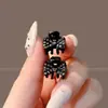 Presilha de cabelo tipo laço estilo coreano para mulheres, mini presilha de garra elegante, presilha de cabelo de princesa fofa, presilha para franja lateral, acessório de cabelo