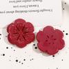 Pinza para el pelo con forma de flor de seis pétalos de color redondo, pequeña, para tocado, parche de resina, accesorios de joyería DIY, venta al por mayor