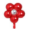 Globo redondo de aluminio con forma de flor de cinco pétalos para bodas, fiestas de cumpleaños y decoración.