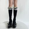 Algodón Puro Lolita Cinta Ancha de Encaje Pueblo Dulce Deseo Puro Calcetines de Primavera para Mujer Calcetines Lolita
