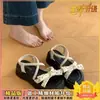Sandálias de Verão 2026 Novas com Bolinhas e Solado Grosso para Mulheres, Sandálias Romanas Plataforma que Aumentam a Altura, Sapatos de Praia Versáteis