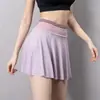 Shorts Esportivos Calça Saia Feminina Anti-leve Shorts Fitness Soltos com Pocket Yoga Treinamento Secagem Rápida Correndo Cintura Alta Calça Saia