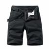 2025 Verano Shorts de Color Sólido para Niños Modernos Casuales de Pierna Recta Pantalones Cortos Delgados Talla Grande Ropa de Trabajo Pantalones Medianos Delgados Modernos