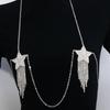 Transfronteiriço venda quente cinco- pointed star borla mamilo adesivos na moda strass halter peito adesivos sexy cadeia do corpo feminino chain06