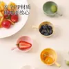 Mini Plato para Condimentos del Hogar Pequeño Plato para Salsa del Hogar Plato Pequeño de Plástico con Asa Creativa Plato para Condimentos de Hot Pot y Ensalada