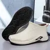 Botas de Lluvia Cálidas con Forro Polar Transfronterizas para Hombre, Cómodas, Resistentes al Desgaste, Impermeables, Zapatos de Goma Antideslizantes, Caña Corta, Engrosados, Zapatos de Agua de Invierno