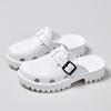 Chinelo de Laboratório Transfronteiriço Novo Enfermeira Solado Grosso Baotou Chinelo Estudante Feminino Médico Salto Alto Uso Externo Sapatos de Plataforma