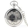 Nuevos Artículos Más Vendidos en Stock Para, Mi Hijo Reloj de Bolsillo de Cuarzo Conmemorativo Vintage Grabado, Listo para Entrega Inmediata