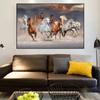 Pintura Moderna Caballo Corriendo Pintura en Lienzo Mural Póster Arte de Pared Sala de Estar Pintura Decorativa Moderna