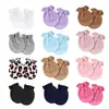 Comercio exterior Guantes de color liso europeos y americanos para recién nacidos Refuerzo elástico Guantes faciales antiarañazos Guantes elásticos para bebés 0-1 años