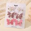 Novas Asas de Borboleta Coloridas com Glitter Colorido Pérola Presilha de Cabelo Infantil Princesa Adorável Adereço de Cabeça para Bebê 4346