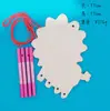 Carillón de viento de madera para jardín de infantes, creativo, para colorear, grafiti, para niños, bricolaje, hecho a mano, material de carillón de viento de conejo, accesorios, bolsa